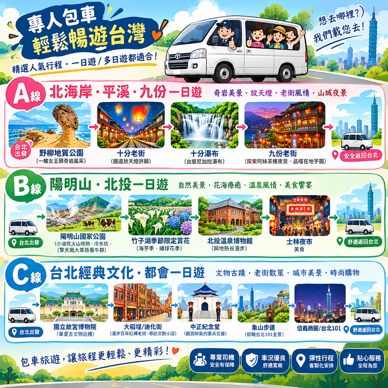 台北包車旅遊